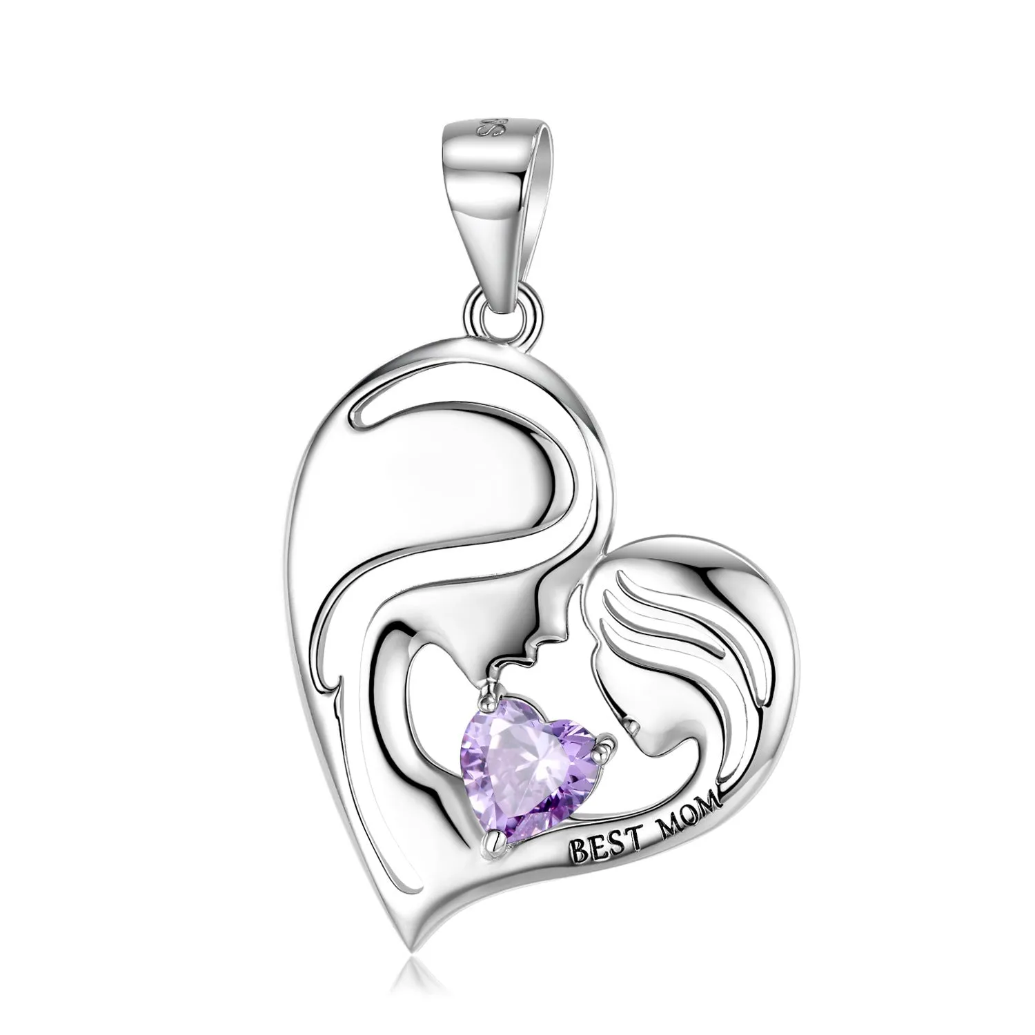 Luna S925 Silver Best Mom Necklace and Pendant