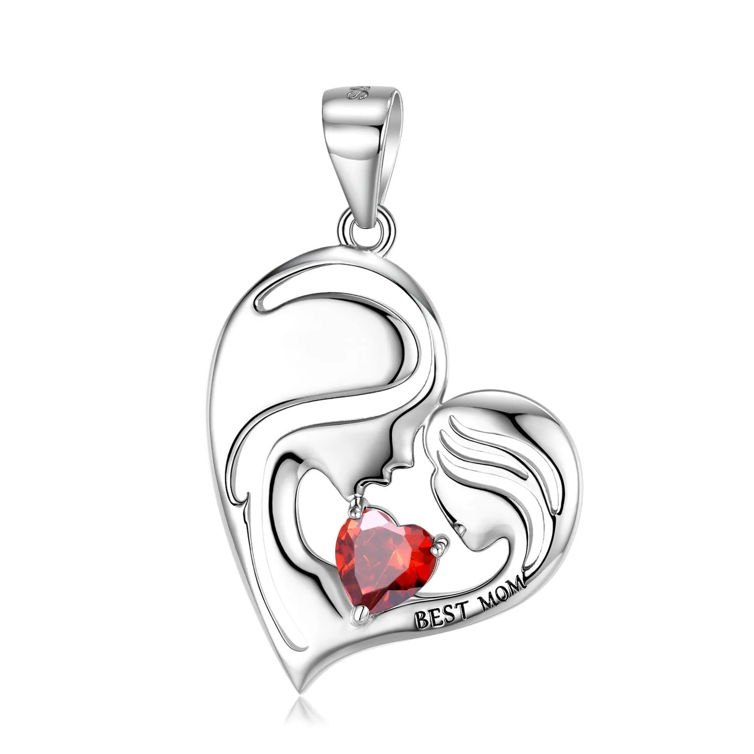 Luna S925 Silver Best Mom Necklace and Pendant