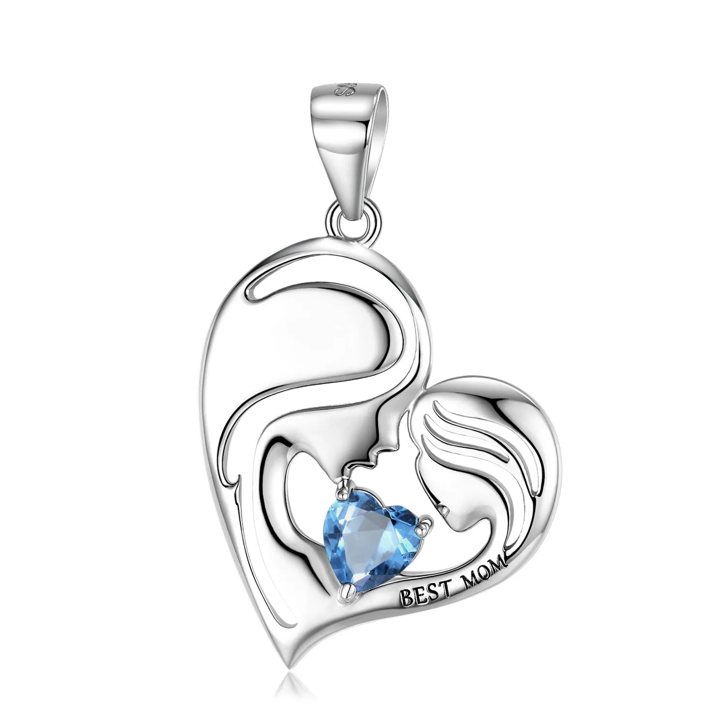 Luna S925 Silver Best Mom Necklace and Pendant