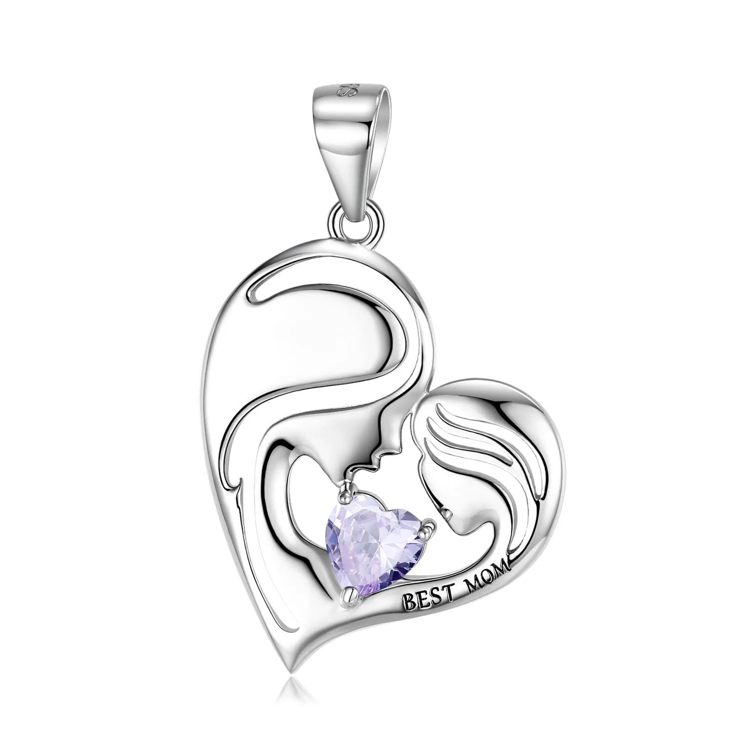Luna S925 Silver Best Mom Necklace and Pendant
