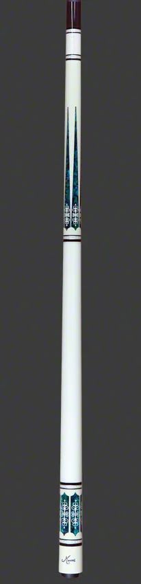 Meucci 21st Century 3 White - Blue Pearl - White Wrap Pool Cue with Carbon Pro Shaft -2103WHBLWHC