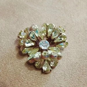 Mitchel Maer Vintage pale yellow brooch