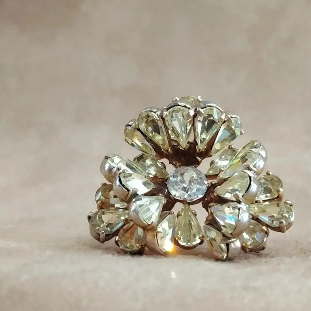 Mitchel Maer Vintage pale yellow brooch