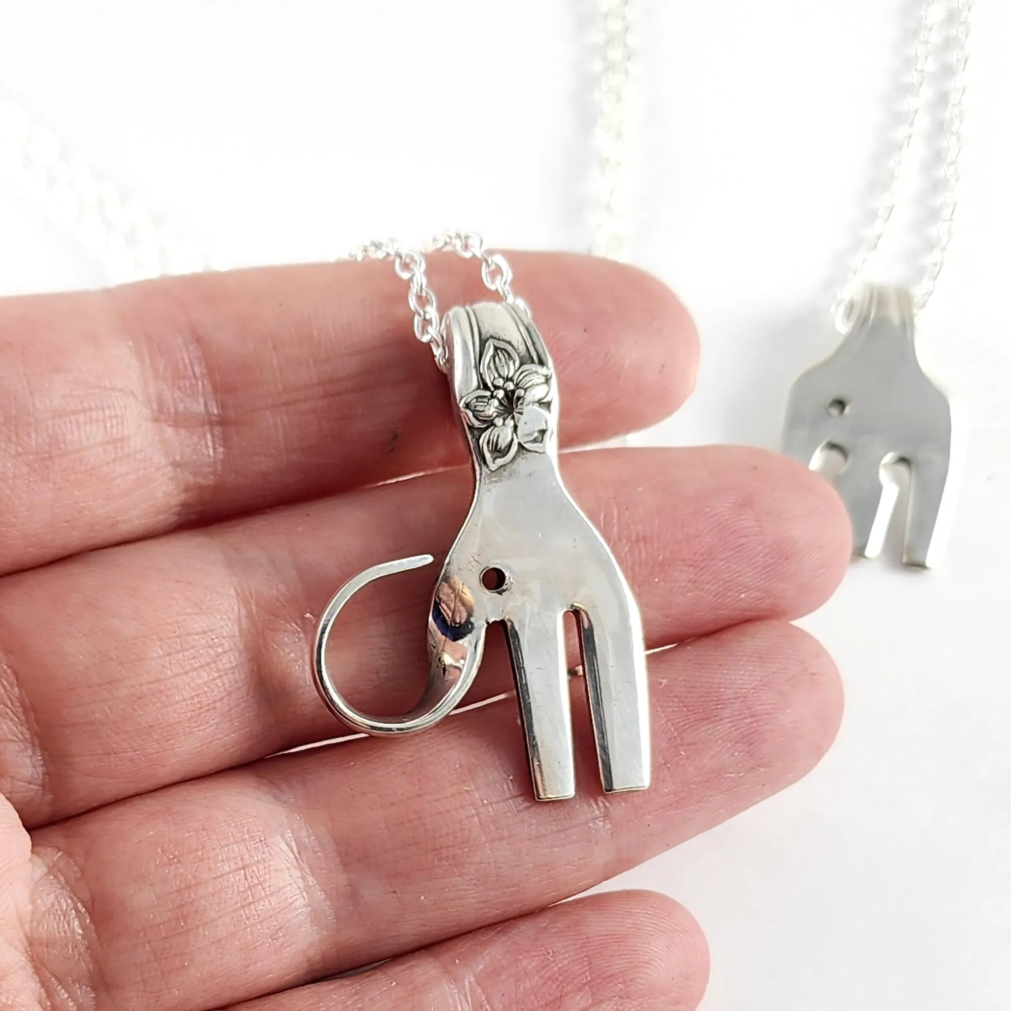 Mixed Bag Elefork Cocktail Fork Necklace - Wholesale