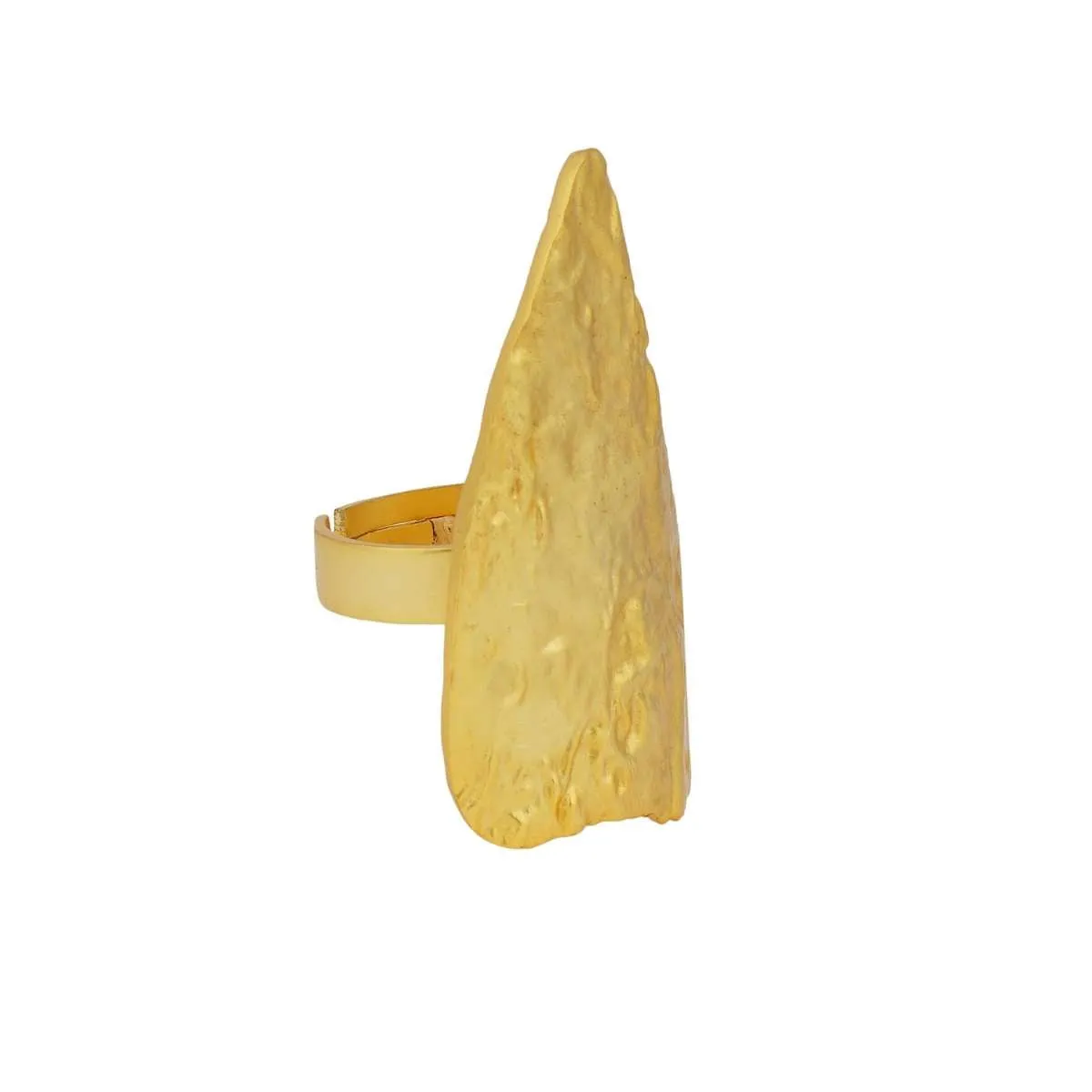 Molten Glam Goldtone Statement Ring