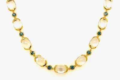 Moonstone and Sapphire Necklace