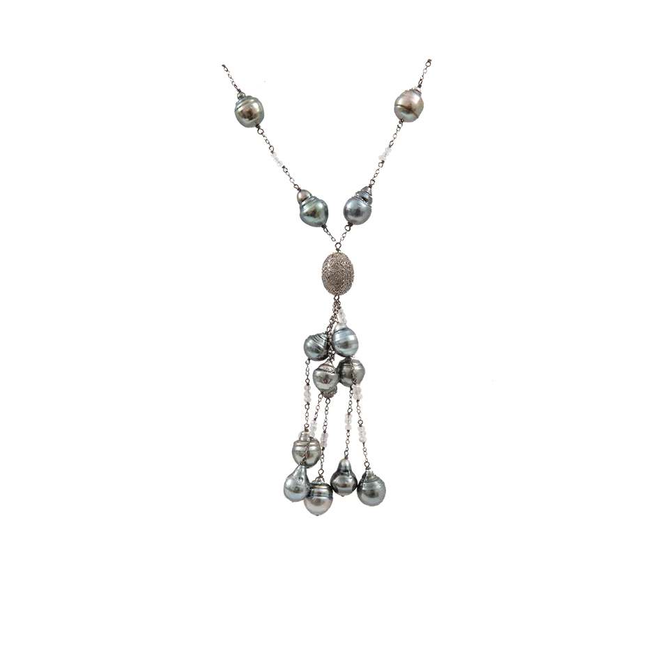 Moonstone And Tahitian Pearl Necklace