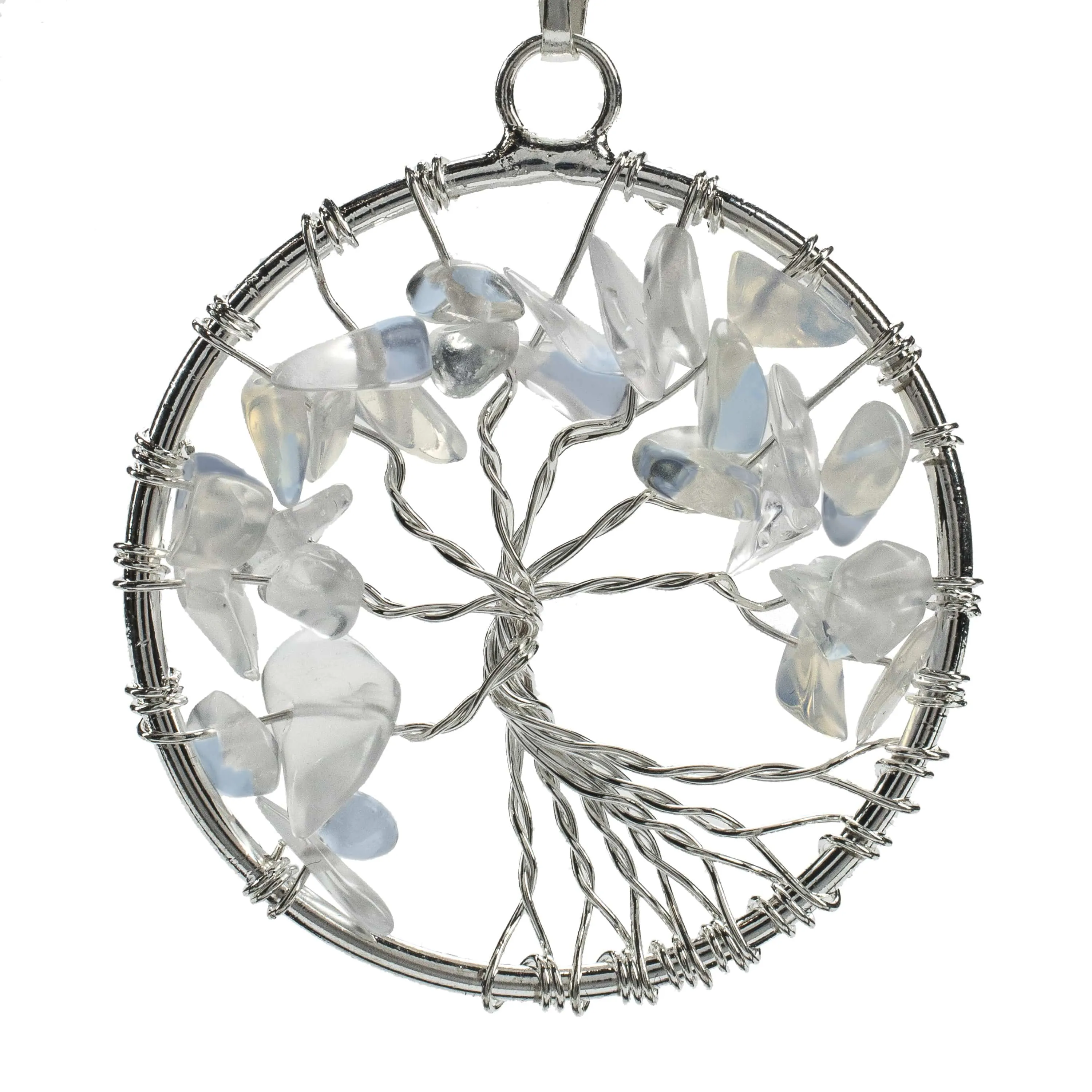 Moonstone Chakra Gemstone Tree Necklace & Stainless Steel Chain