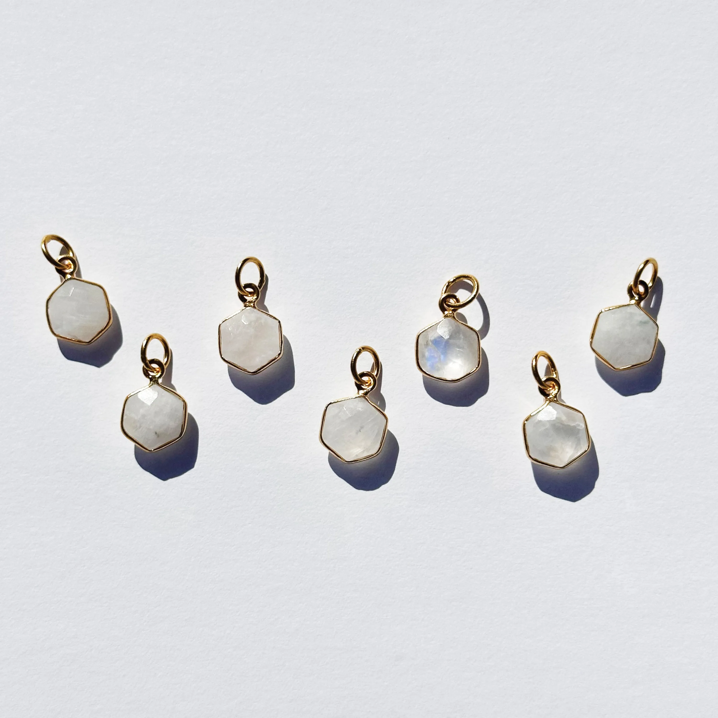 Moonstone Hexagon Necklace