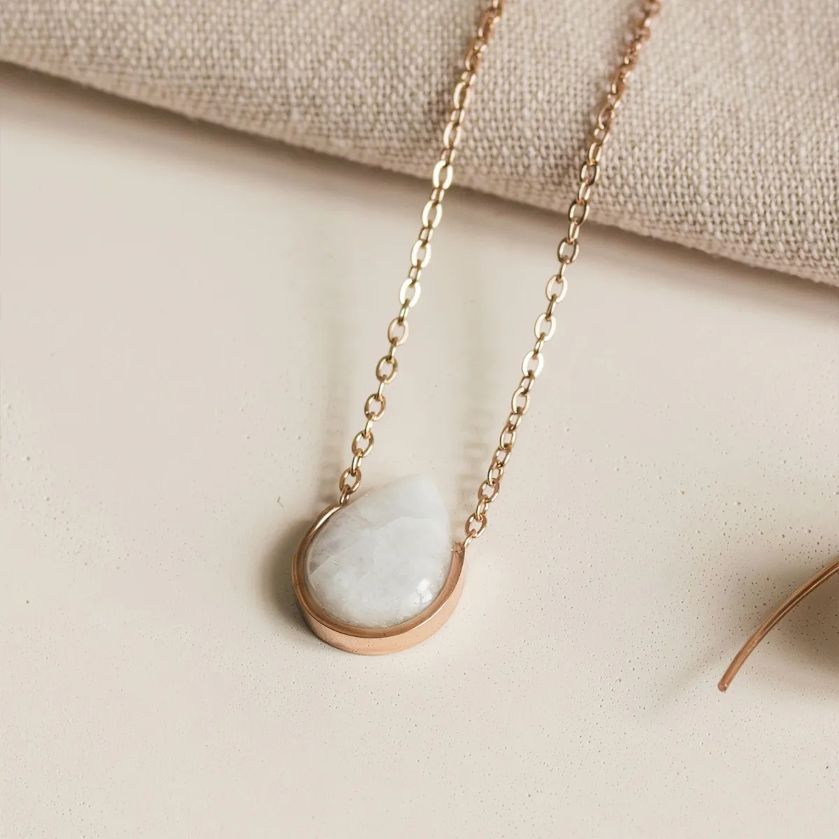 Moonstone Necklace (Teardrop)