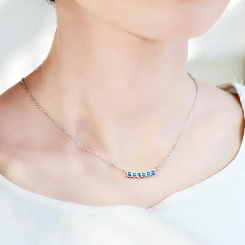 Moonstone Pendant Necklace in White Gold Plated Sterling Silver Gifts For Women