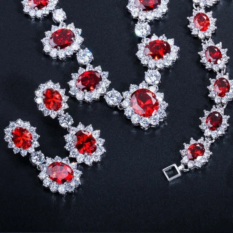 Multi Color High Quality Micro Inlay AAA  Zircons Stones Wedding Jewelry Set