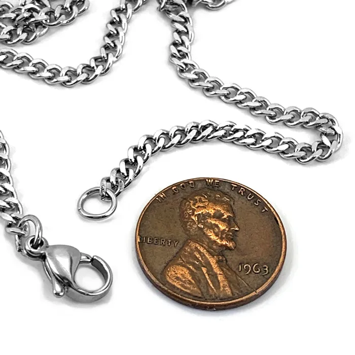 Nail Crown Cross Forgiven Tag On Chain
