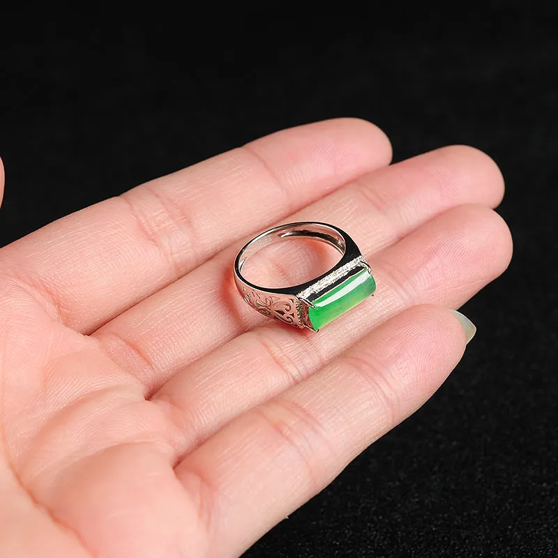 Natural Jade Ring Jadeite Gold Ring RG25