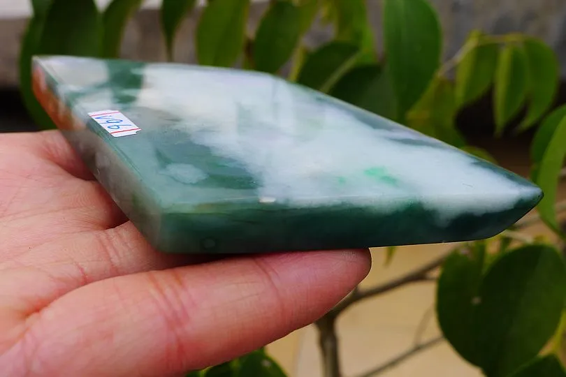 Natural Jade Rough Jadeite Raw (125.5g,8.5X6.1X1cm)