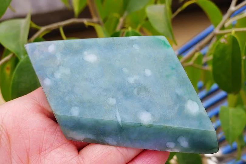Natural Jade Rough Jadeite Raw (125.5g,8.5X6.1X1cm)