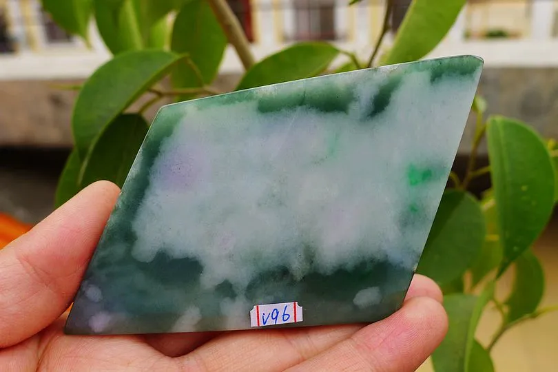 Natural Jade Rough Jadeite Raw (125.5g,8.5X6.1X1cm)