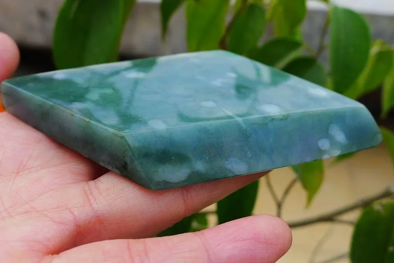 Natural Jade Rough Jadeite Raw (125.5g,8.5X6.1X1cm)