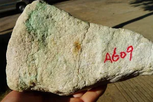 Natural Jade Rough Jadeite Raw (1.27kg,15.5X11.3X4.8cm)