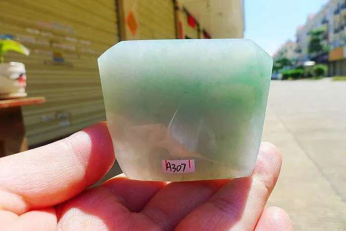 Natural Jade Rough Jadeite Raw (140g,6.6X5.4X2.4cm)