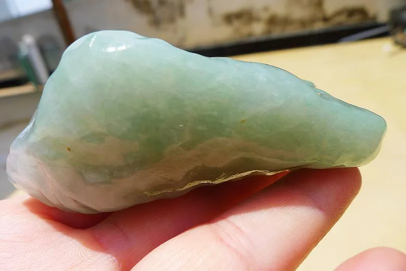 Natural Jade Rough Jadeite Raw (194g,8.5X4.2X3.7cm)