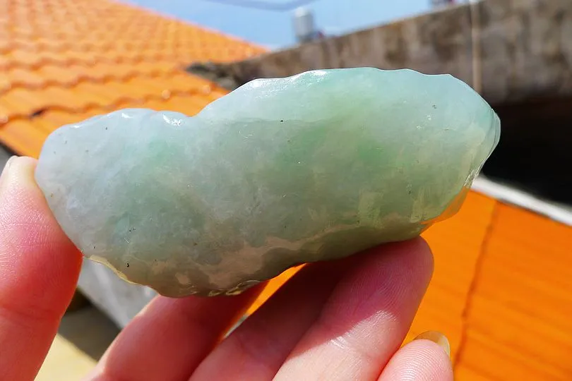 Natural Jade Rough Jadeite Raw (194g,8.5X4.2X3.7cm)