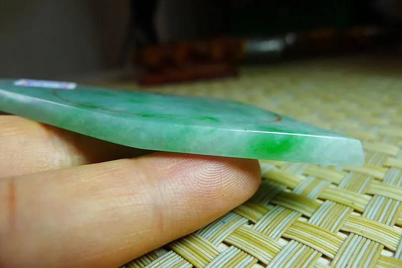 Natural Jade Rough Jadeite Raw (24g,7.3X3.3X0.4cm)