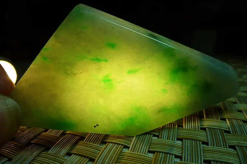 Natural Jade Rough Jadeite Raw (24g,7.3X3.3X0.4cm)