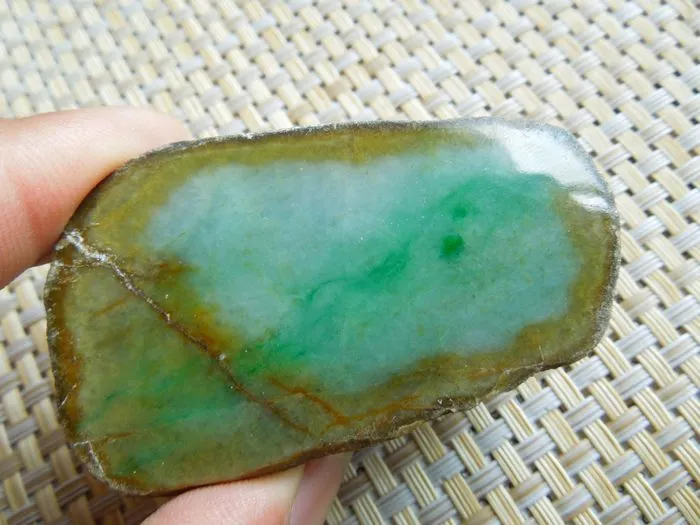 Natural Jade Rough Jadeite Raw (261g, 65X44X19mm & 64X38X30mm)