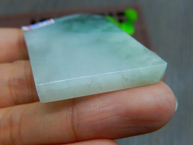 Natural Jade Rough Jadeite Raw (27g, 54X30X5.2mm)