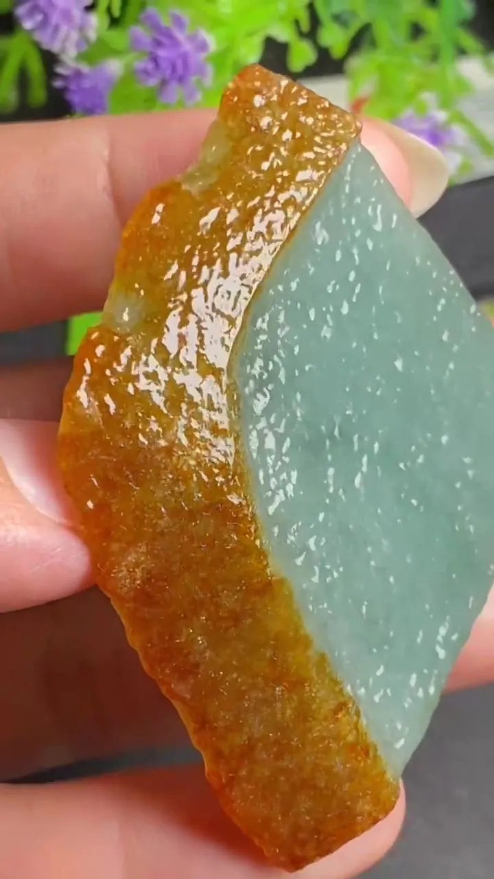 Natural Jade Rough Jadeite Raw (31g,44X44X6.2mm)-A5406