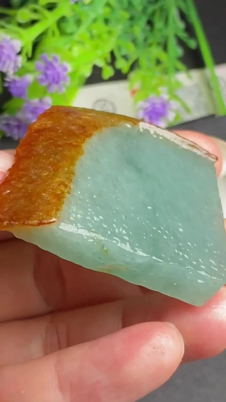 Natural Jade Rough Jadeite Raw (31g,44X44X6.2mm)-A5406