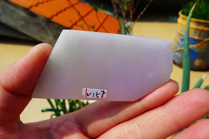 Natural Jade Rough Jadeite Raw (40g,6.9X3.4X0.84cm)