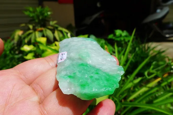Natural Jade Rough Jadeite Raw (43g,7.5X3.5X1cm)