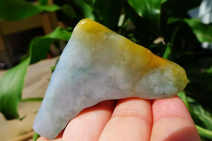 Natural Jade Rough Jadeite Raw (49g,5.3X4.6X1.1cm)