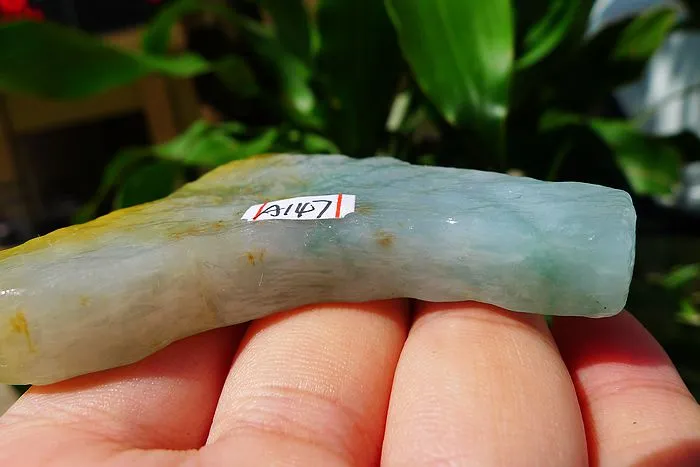 Natural Jade Rough Jadeite Raw (49g,5.3X4.6X1.1cm)