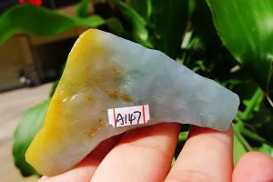 Natural Jade Rough Jadeite Raw (49g,5.3X4.6X1.1cm)