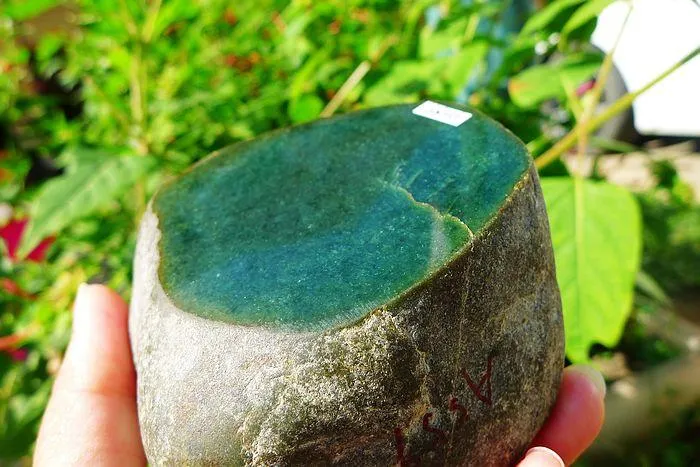 Natural Jade Rough Jadeite Raw (839g,8.5X8.2X5.7cm)