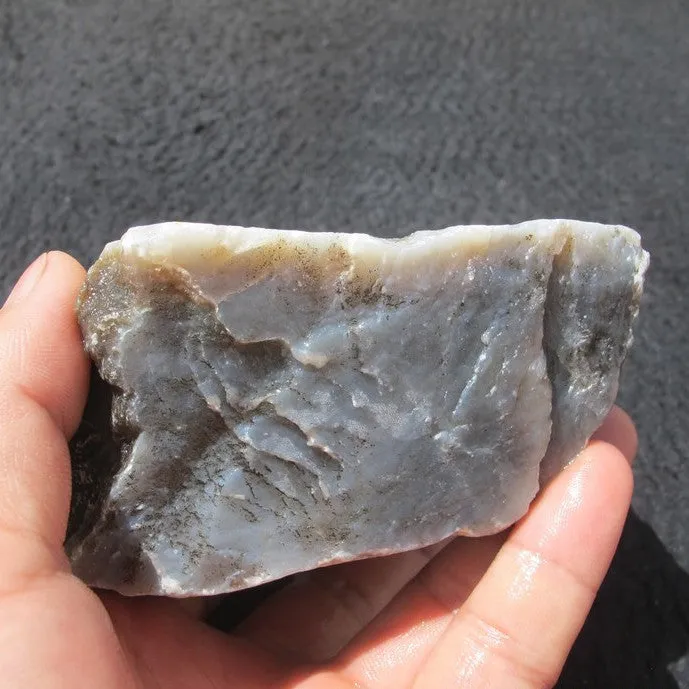 Natural Kunlun Jade Rough Nephrite Raw (1.07kg, 13X9X6cm)