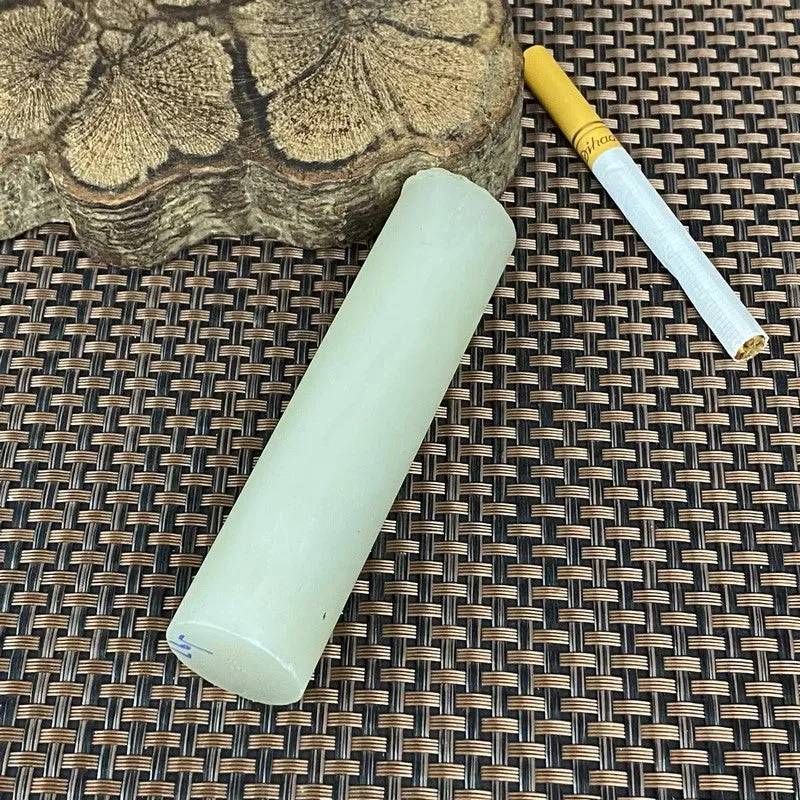 Natural Kunlun Jade Rough Nephrite Raw (133g,9.8X2.4cm)