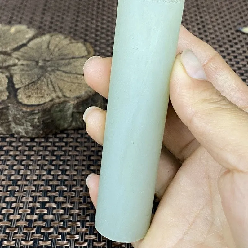 Natural Kunlun Jade Rough Nephrite Raw (133g,9.8X2.4cm)