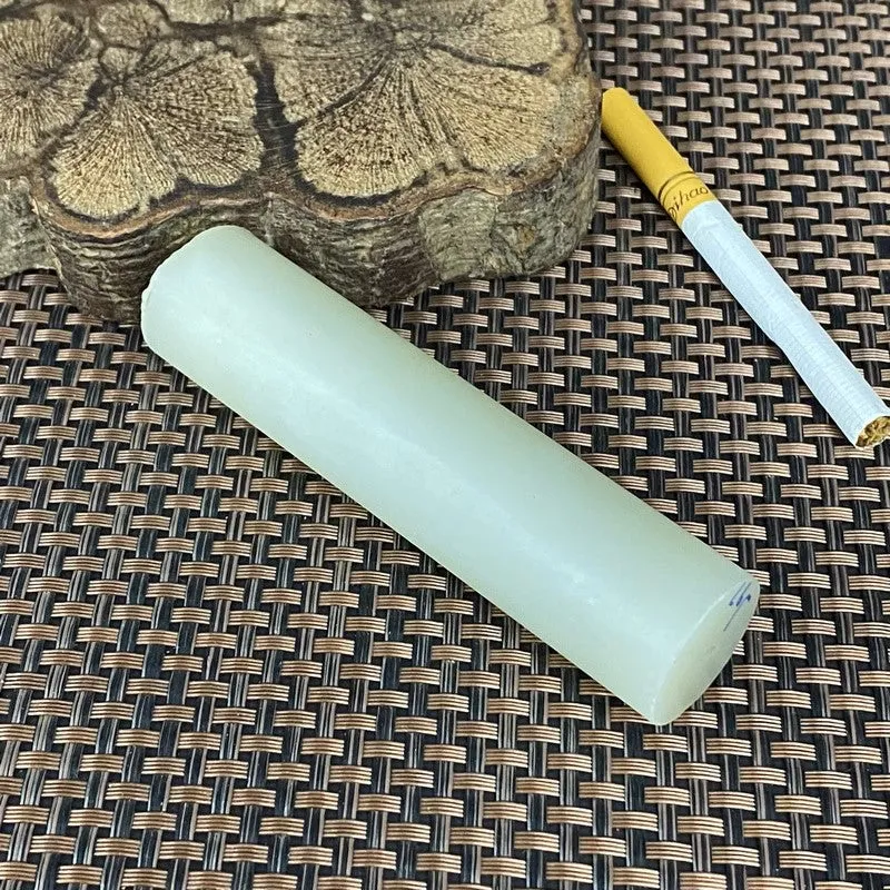 Natural Kunlun Jade Rough Nephrite Raw (133g,9.8X2.4cm)