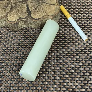 Natural Kunlun Jade Rough Nephrite Raw (133g,9.8X2.4cm)