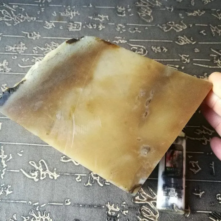 Natural Kunlun Jade Rough Nephrite Raw (1.4kg,10X7X4.5cm)