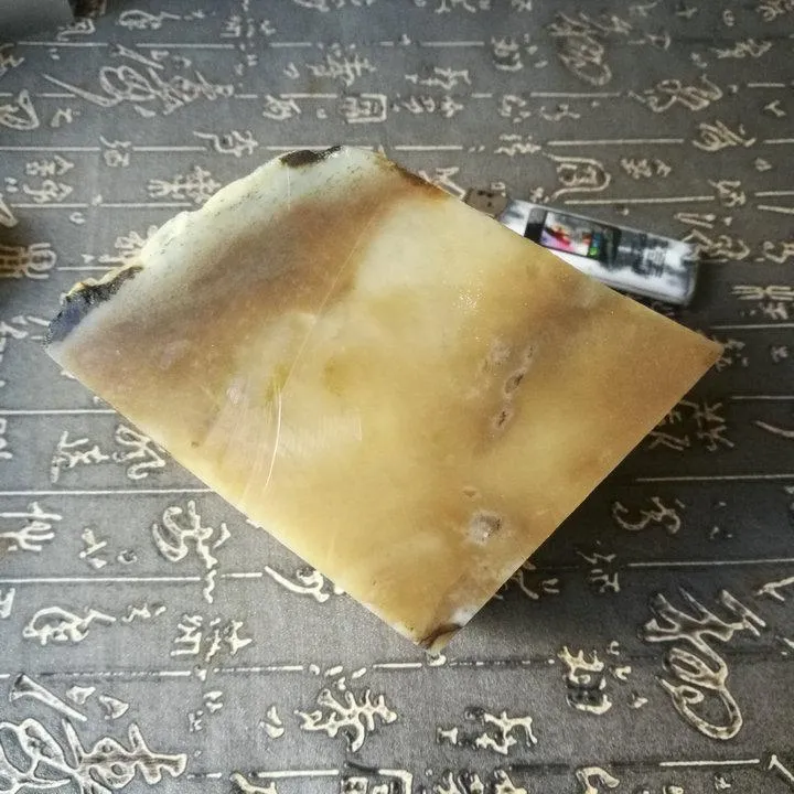 Natural Kunlun Jade Rough Nephrite Raw (1.4kg,10X7X4.5cm)