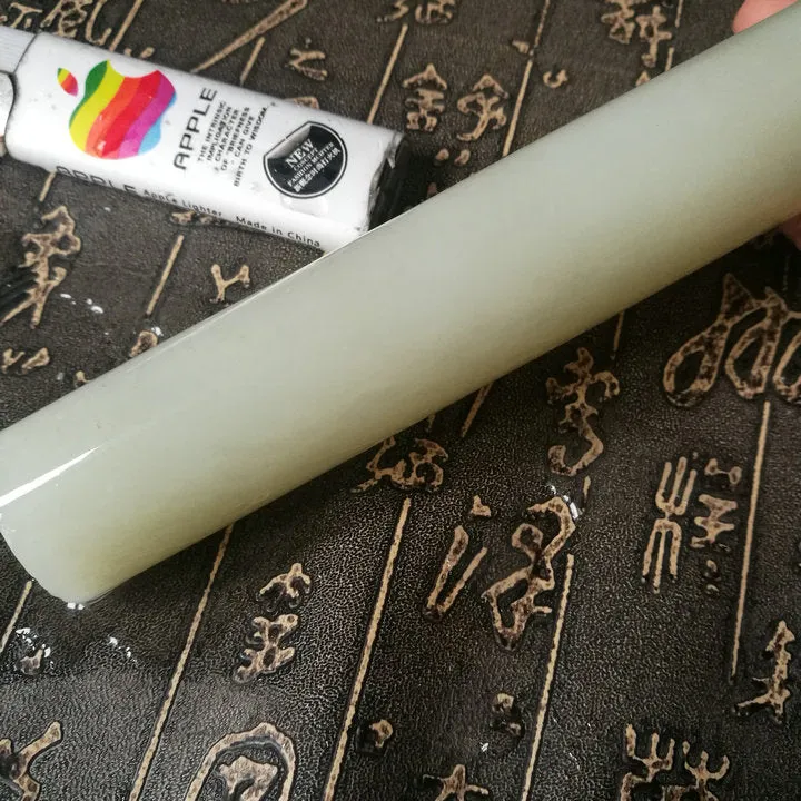Natural Kunlun Jade Rough Nephrite Raw (177g, 15.5X2.7X1.4cm)