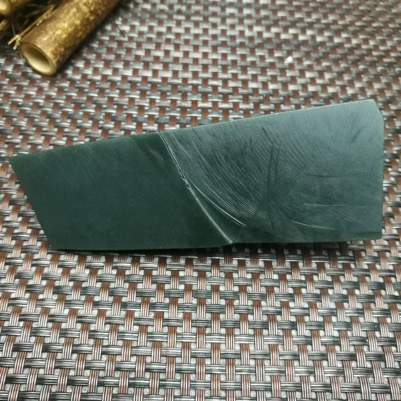 Natural Kunlun Jade Rough Nephrite Raw (185g,9.8X3.5X3cm)