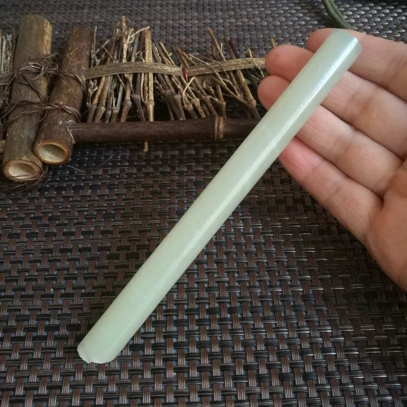 Natural Kunlun Jade Rough Nephrite Raw (56g,15X1.3cm)