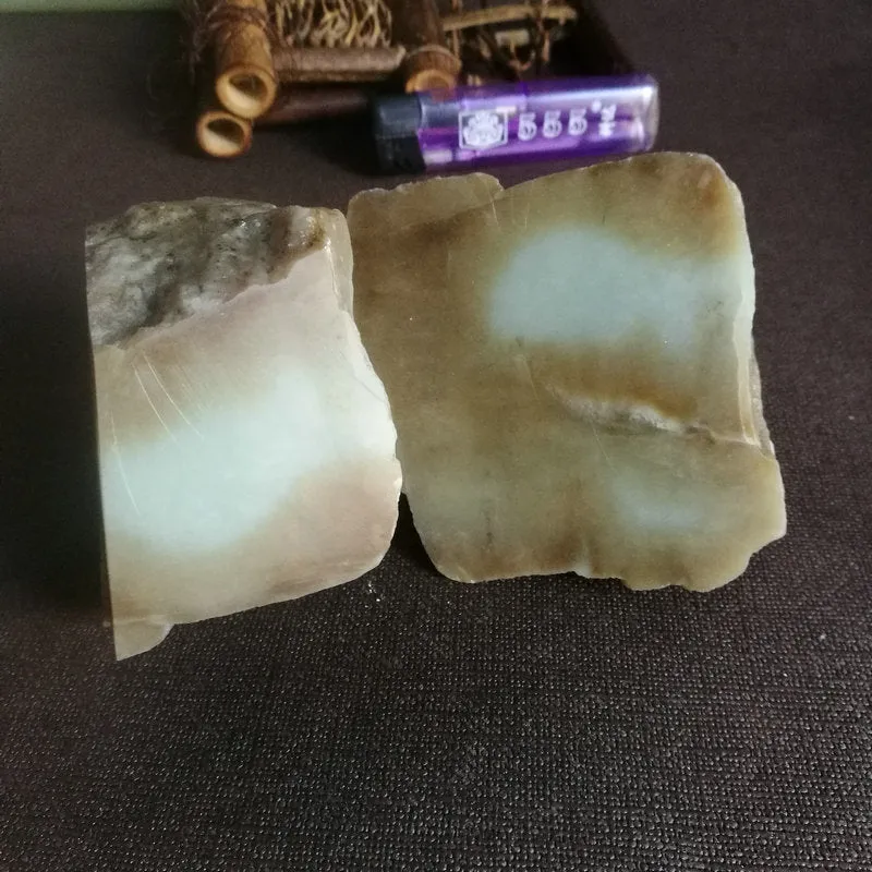 Natural Kunlun Jade Rough Nephrite Raw 831g