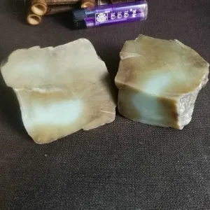 Natural Kunlun Jade Rough Nephrite Raw 831g